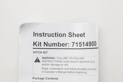 Ariens 71514900 Lawn Mower Hitch Kit NOS