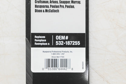 New OEM Husqvarna 532 18 72-55, 532187255, 085388644428 54" Lawn Mower Mulching Blade NOS
