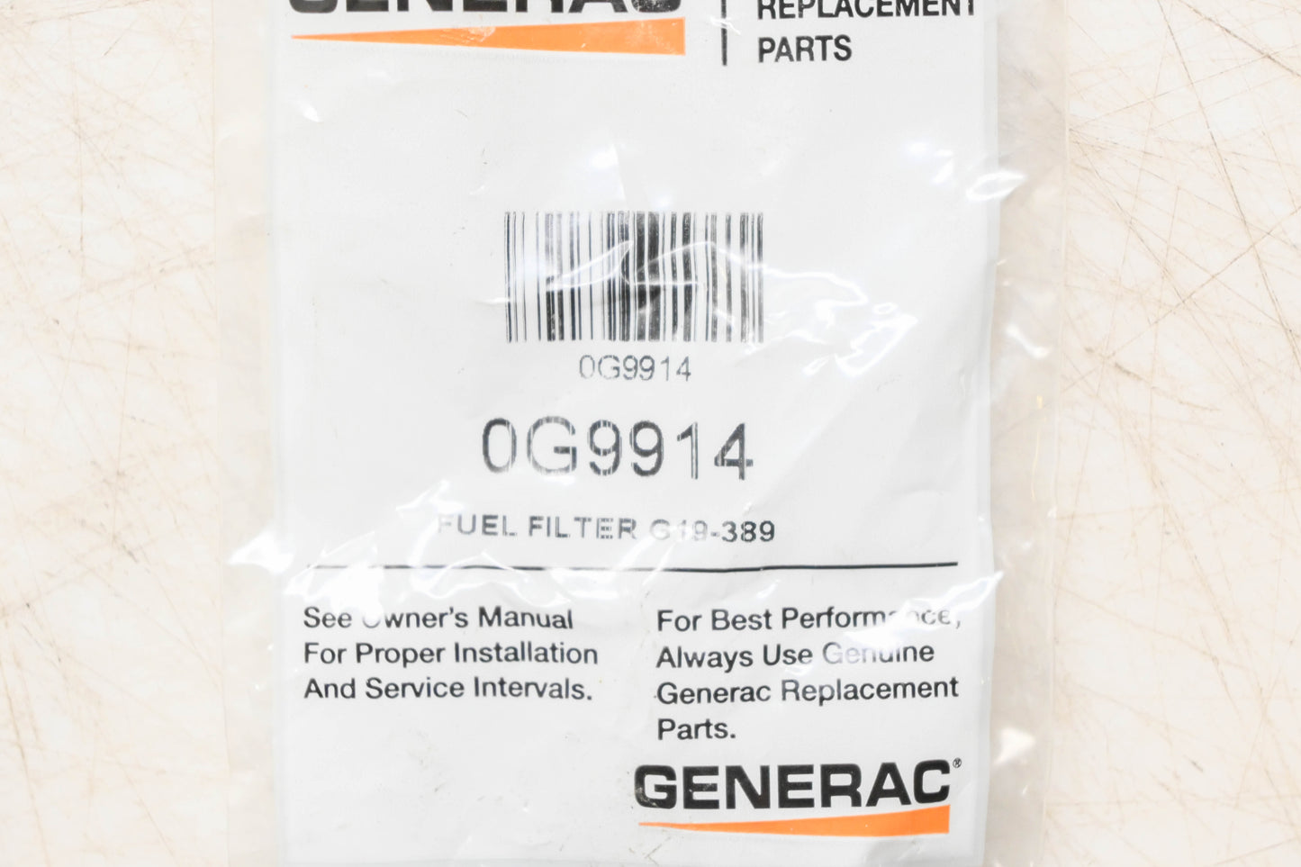Generac 0G9914 Fuel Filter NOS