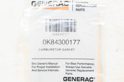 Generac 0K84300177 Carburetor Gasket NOS