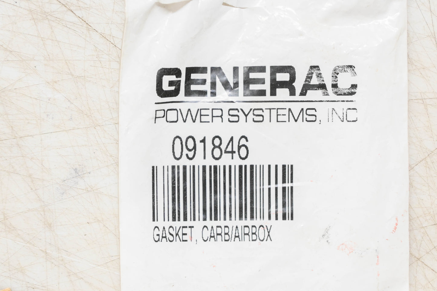 Generac 091846, 91846, G091846 Carburetor Airbox Gasket NOS