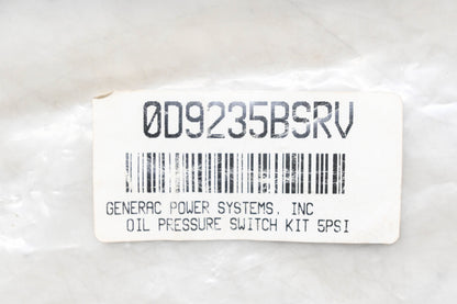 Generac 0D9235BSRV Oil Pressure Switch Kit NOS