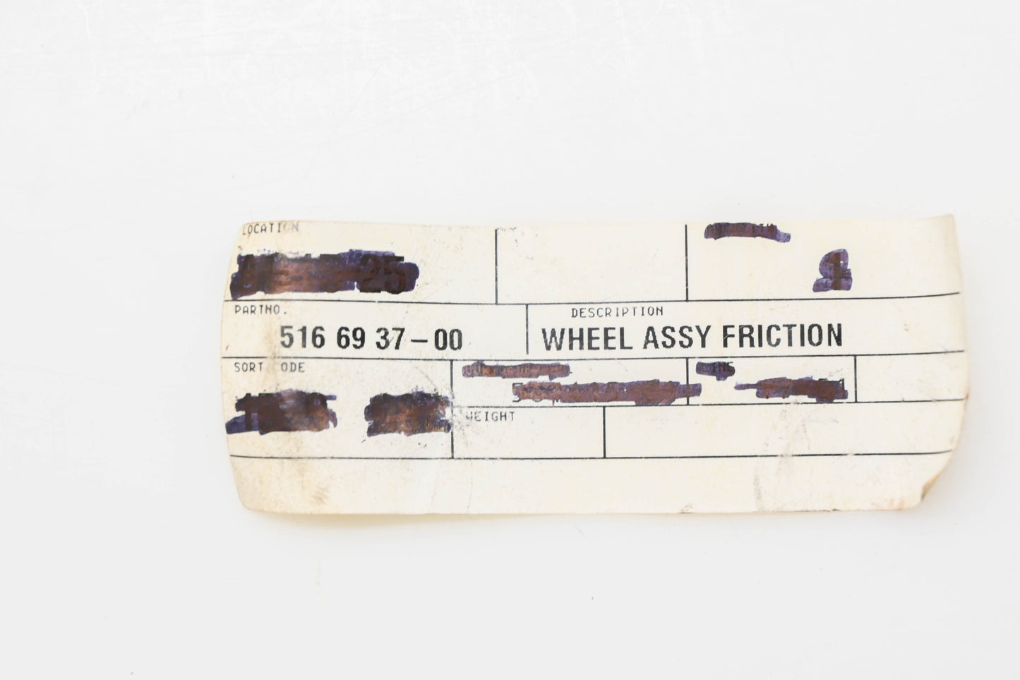 New OEM Husqvarna 516 69 37-00, 516693700 Friction Wheel NOS