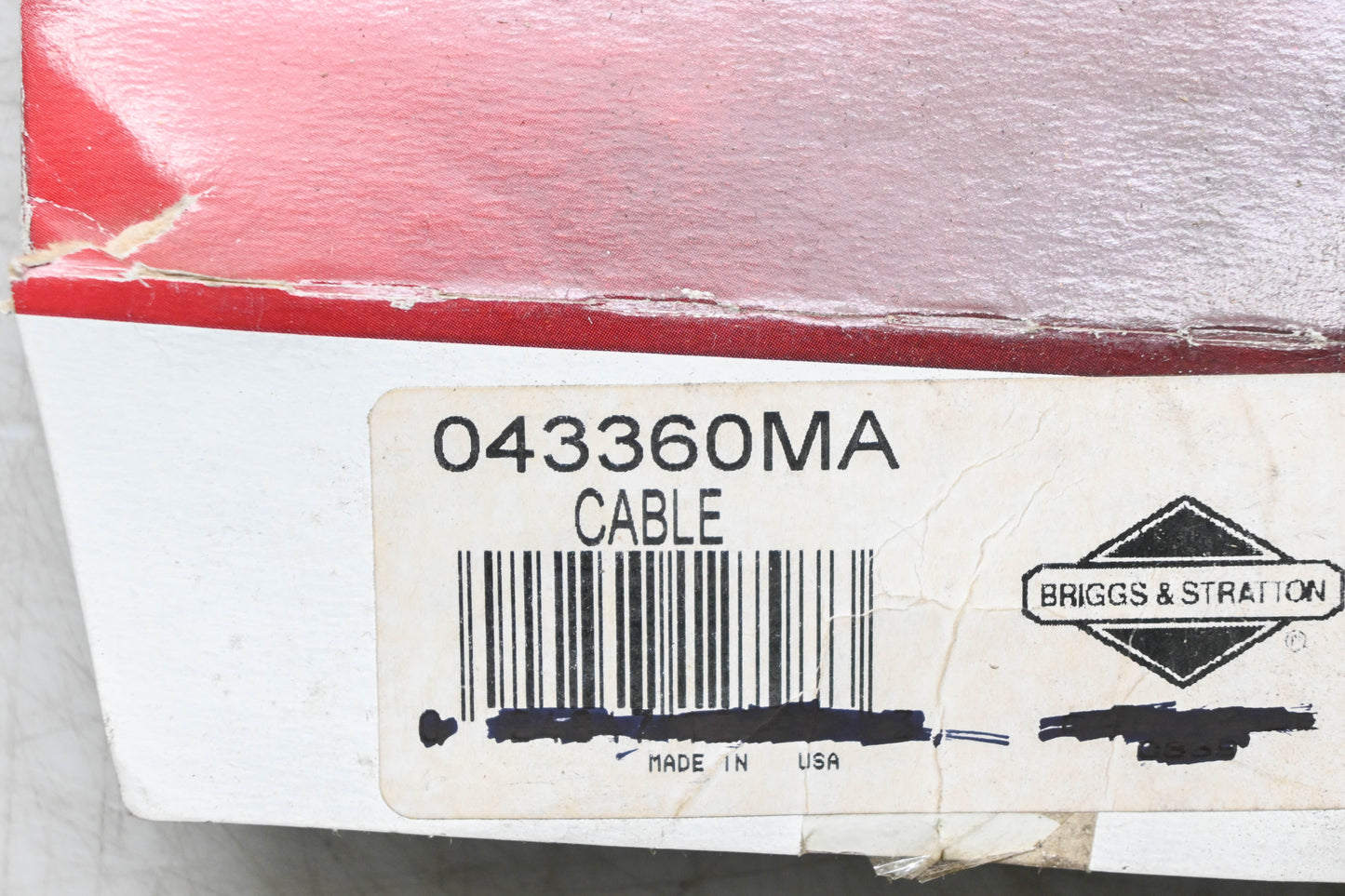 New OEM Briggs & Stratton 043360MA Control Cable NOS