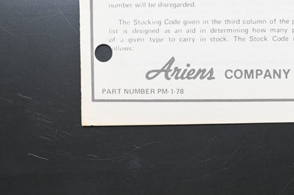 Ariens PM-1-78 Series 901000 Rocket Tillers Parts Manual