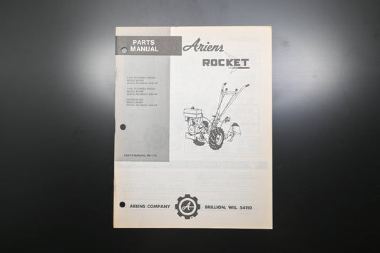 Ariens PM-1-77 Rocket Tiller Parts Manual