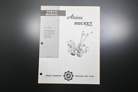 Ariens PM-1-76-2 Rocket Tiller Parts Manual