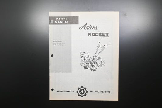 Ariens PM-1-76 Rocket Tiller Parts Manual