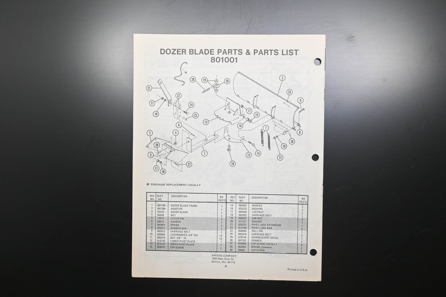 Ariens PM-1-76 Rocket Tiller Parts Manual