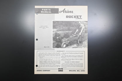 Ariens PM-17-73 Rocket Tiller Parts Manual