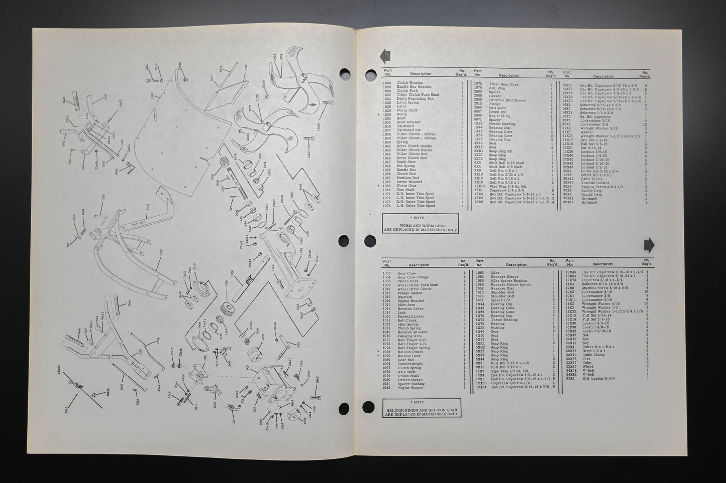 Ariens RPL-62 Rocket Tiller Operating Instructions & Parts Manual