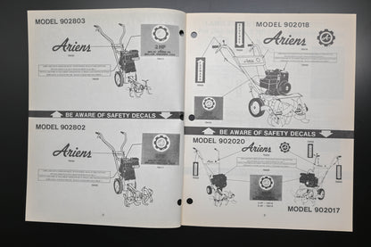 Ariens PM-2-78 Series 902000 Rotary Tiller 2-5 HP Parts Manual