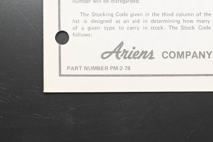 Ariens PM-2-78 Series 902000 Rotary Tiller 2-5 HP Parts Manual