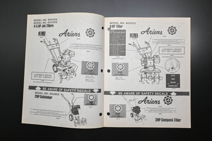 Ariens PM-2-77 Rotary Tiller Parts Manual