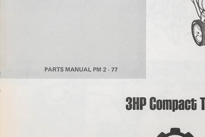 Ariens PM-2-77 Rotary Tiller Parts Manual