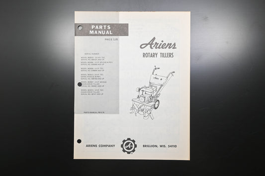 Ariens PM-2-76 Rotary Tiller Parts Manual