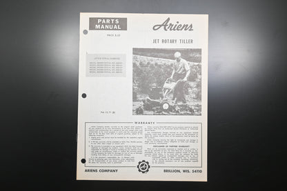 Ariens PM-13-71 Jet Rotary Tiller Parts Manual
