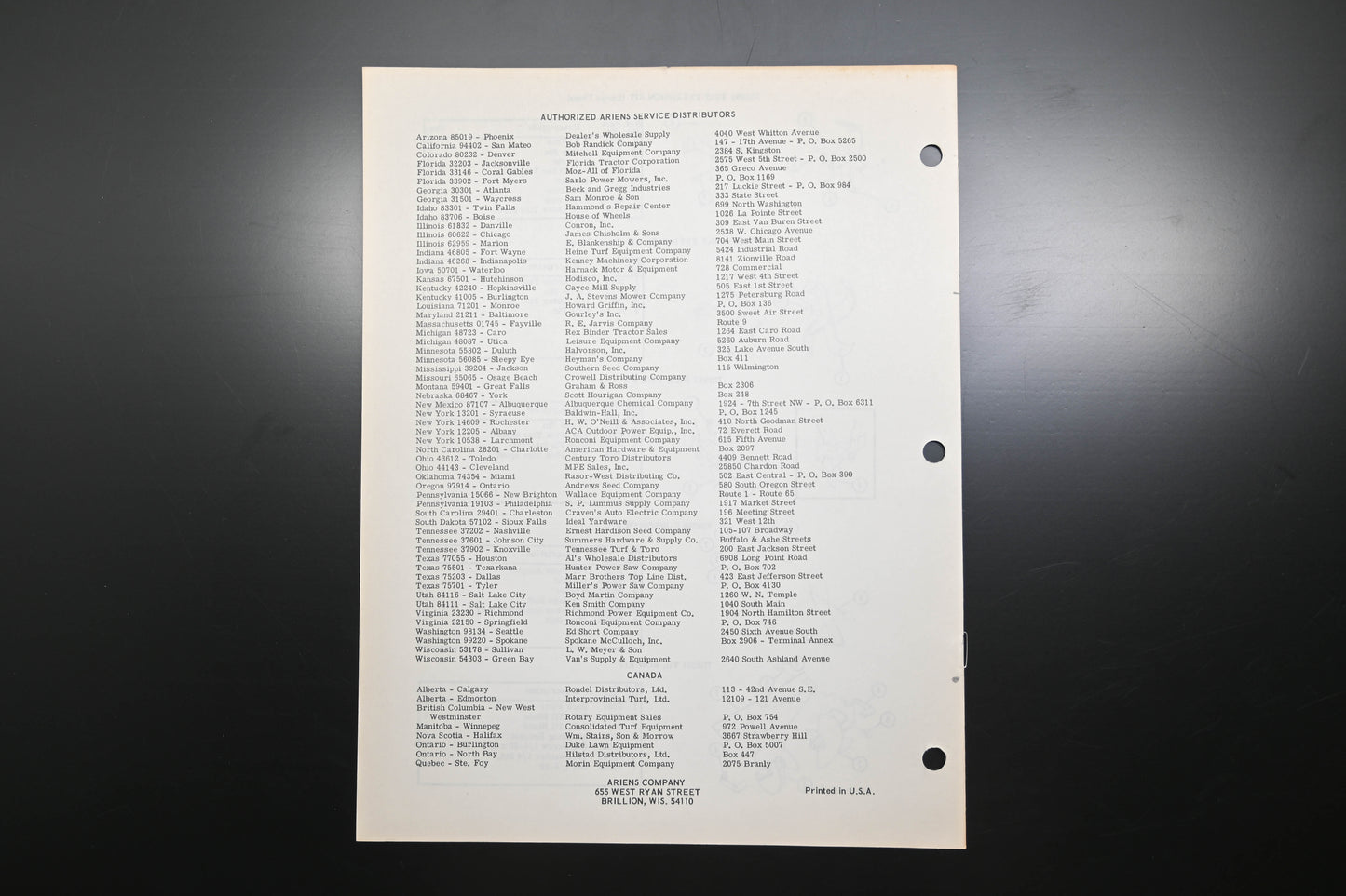 Ariens PM-13-71 Jet Rotary Tiller Parts Manual