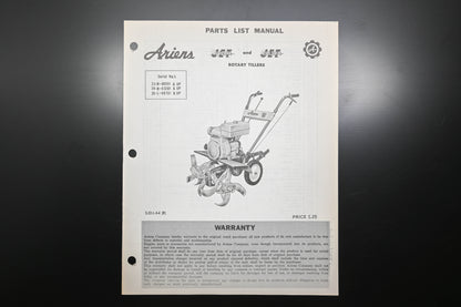 Ariens SJDJ-64 Jet Rotary Tiller Parts Manual