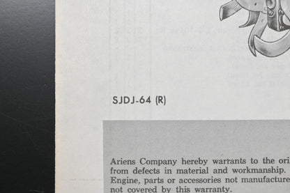 Ariens SJDJ-64 Jet Rotary Tiller Parts Manual