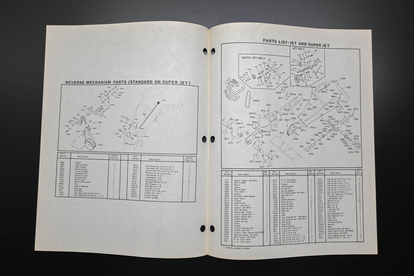 Ariens JSJ-61-1 Jet Rotary Tiller Parts Manual