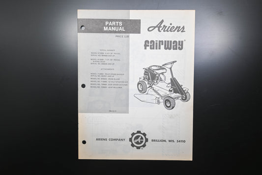 Ariens PM-12-77 Fairway Lawn Mower Parts Manual