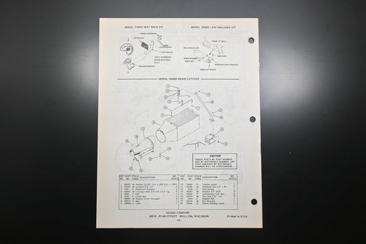 Ariens PM-12-76 Fairway Lawn Mower Parts Manual