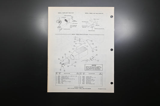 Ariens PM-15-73R1 Fairway Lawn Mower Parts Manual