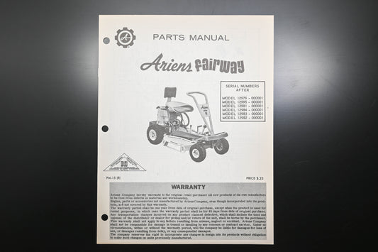 Ariens PM-15 R Fairway Lawn Mower Parts Manual