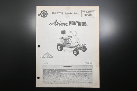 Ariens PM-5 R Fairway Lawn Mower Parts Manual