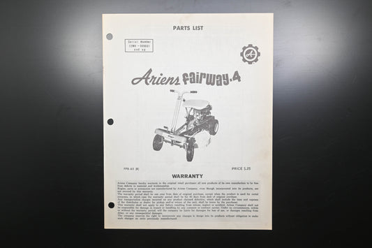 Ariens FPB-65 R Fairway 4 Lawn Mower Parts Manual
