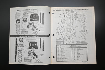 Ariens PM-25-77 Emperor Tractor & Attachments Parts Manual