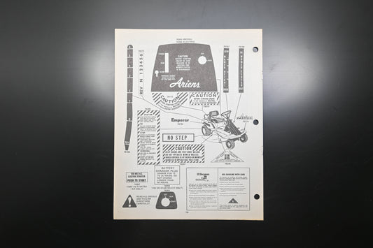 Ariens PM-25-76 Emperor Tractor & Attachments Parts Manual