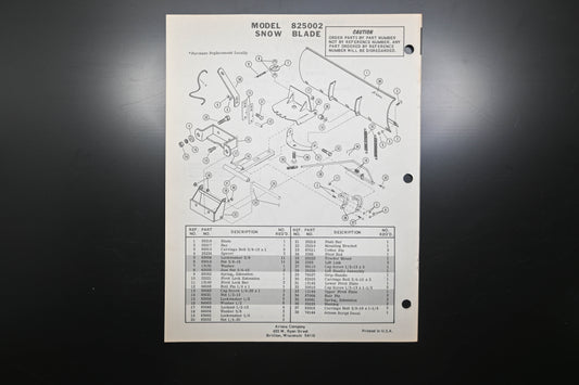 Ariens PM-25-73R1 Emperor Tractor & Attachments Parts Manual