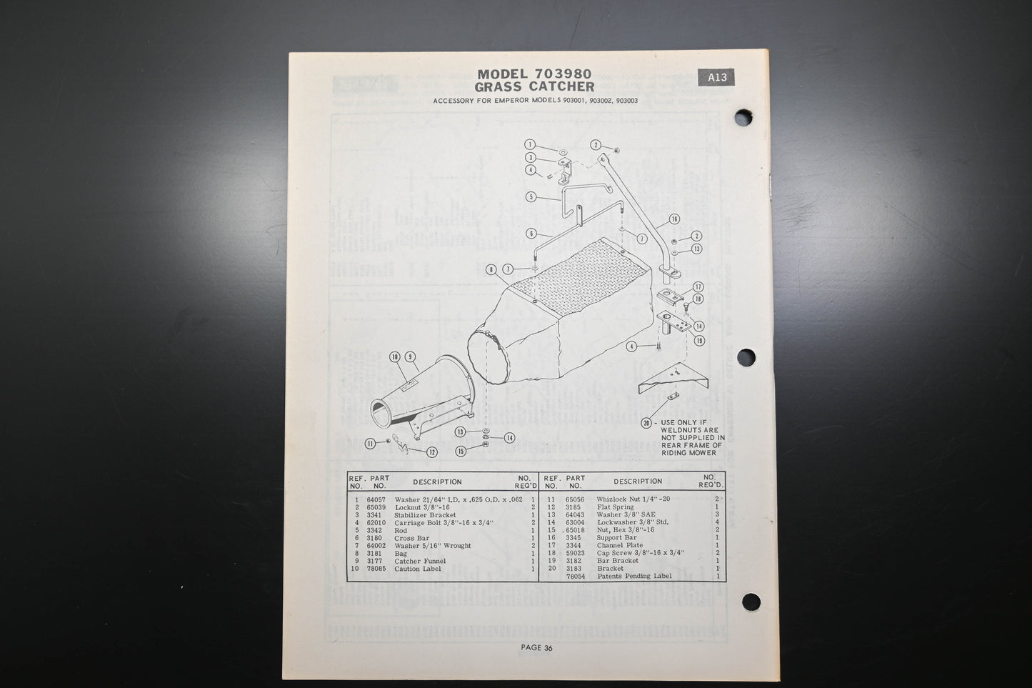 Ariens PM-3000 67-70 Emperor Tractor & Attachments Parts Manual