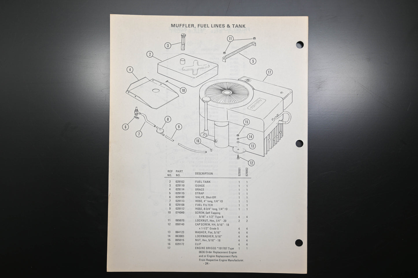 Ariens PM-29-74 8 HP Lawn Tractor Parts Manual
