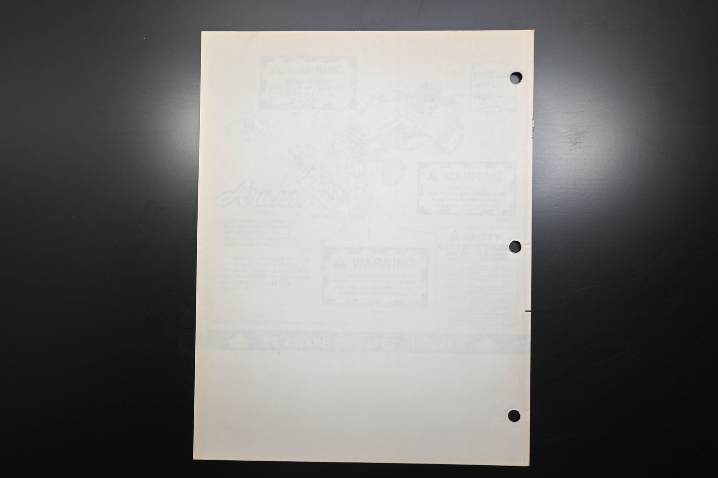 Ariens PM-31S-77 831010 48" Sno-Thro Parts Manual