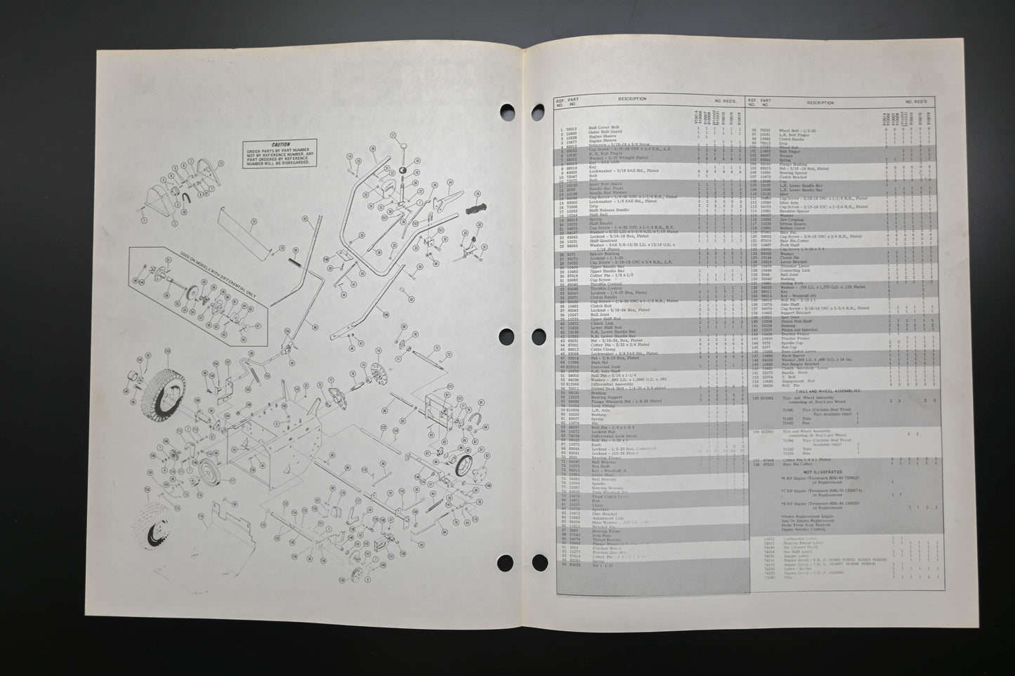 Ariens PM-8-72R3 6-8 HP Tractor & Sno-Thro Attachment Parts Manual