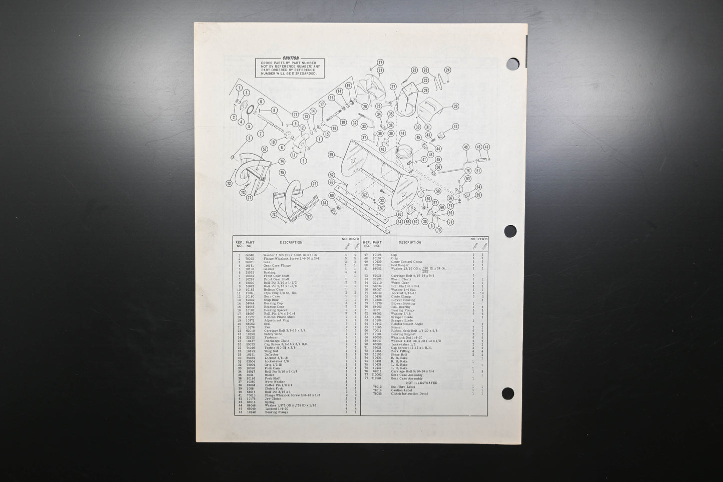 Ariens PM-8-71 (R) 5-7 HP Tractor & Sno-Thro Attachment Parts Manual
