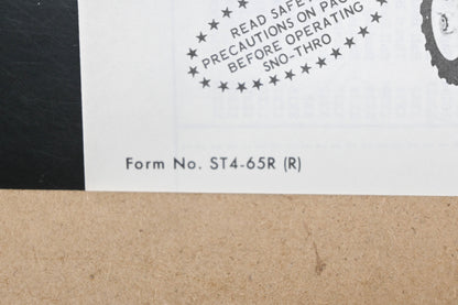 Ariens ST4-65R (R) 4 HP Sno-Thro Parts Manual