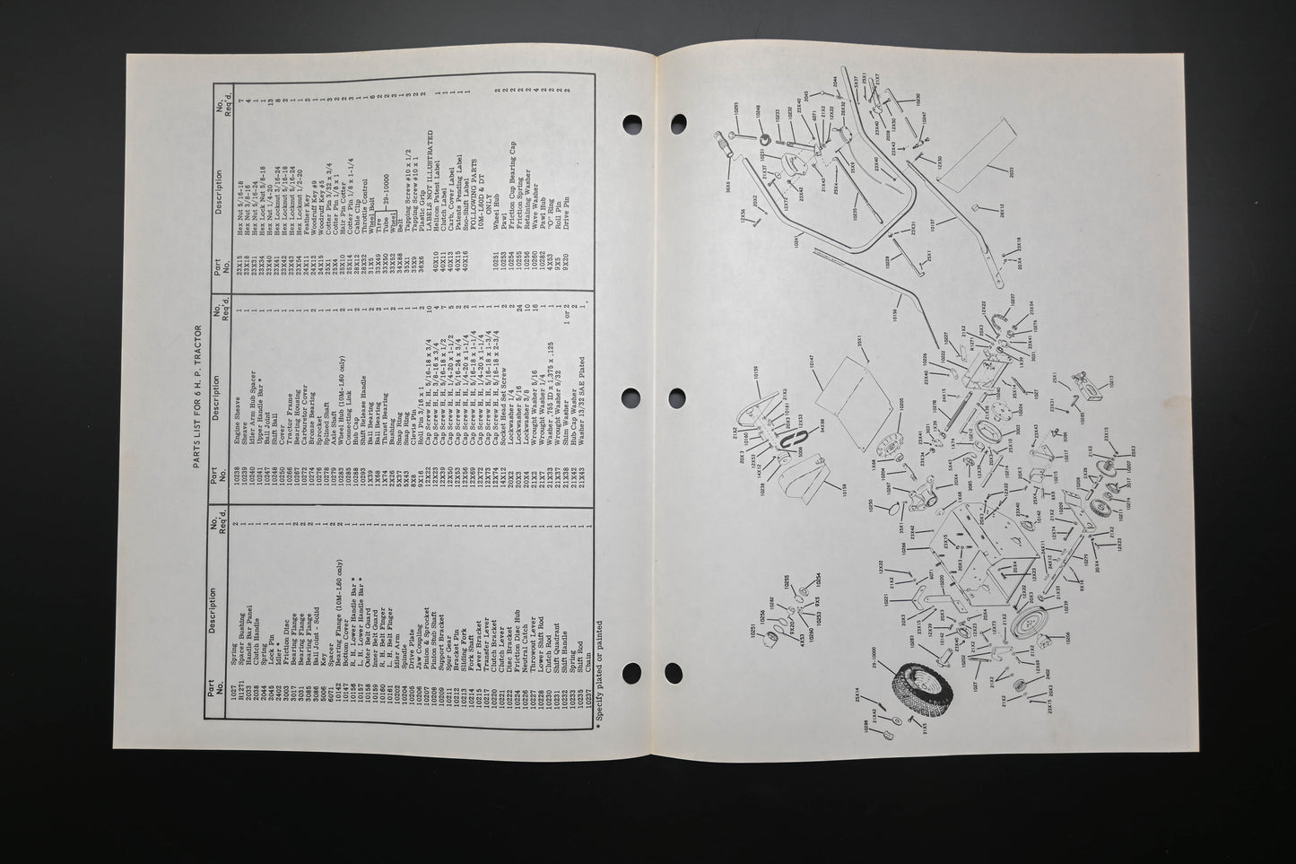 Ariens TIP-64-R (R) 6 HP Tractor & Sno-Thro Attachment Parts Manual