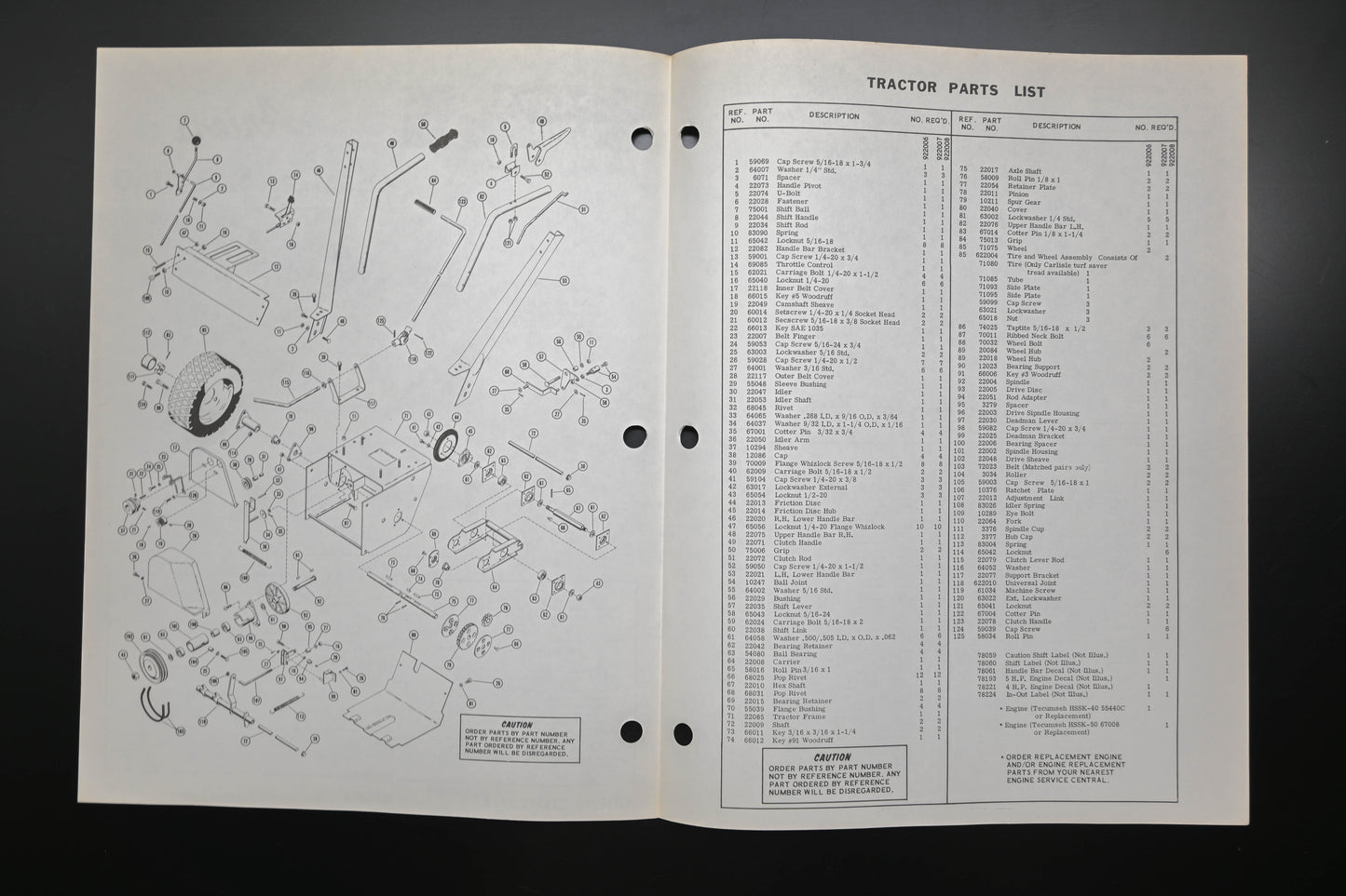 Ariens PM-22-72 4 & 5 HP Sno-Thro Parts Manual