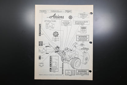 Ariens PM-24-75 6 & 8 HP Deluxe Sno-Thro Parts Manual
