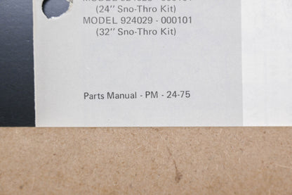 Ariens PM-24-75 6 & 8 HP Deluxe Sno-Thro Parts Manual