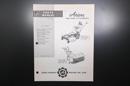 Ariens PM-14-76 Trac-Team Attachments Parts Manual
