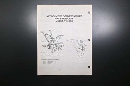Ariens PM-14-76 Trac-Team Attachments Parts Manual