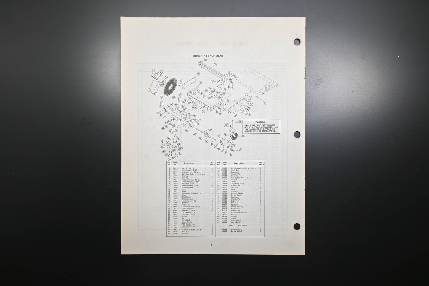 Ariens PM-14-72 Trac-Team Attachments Parts Manual