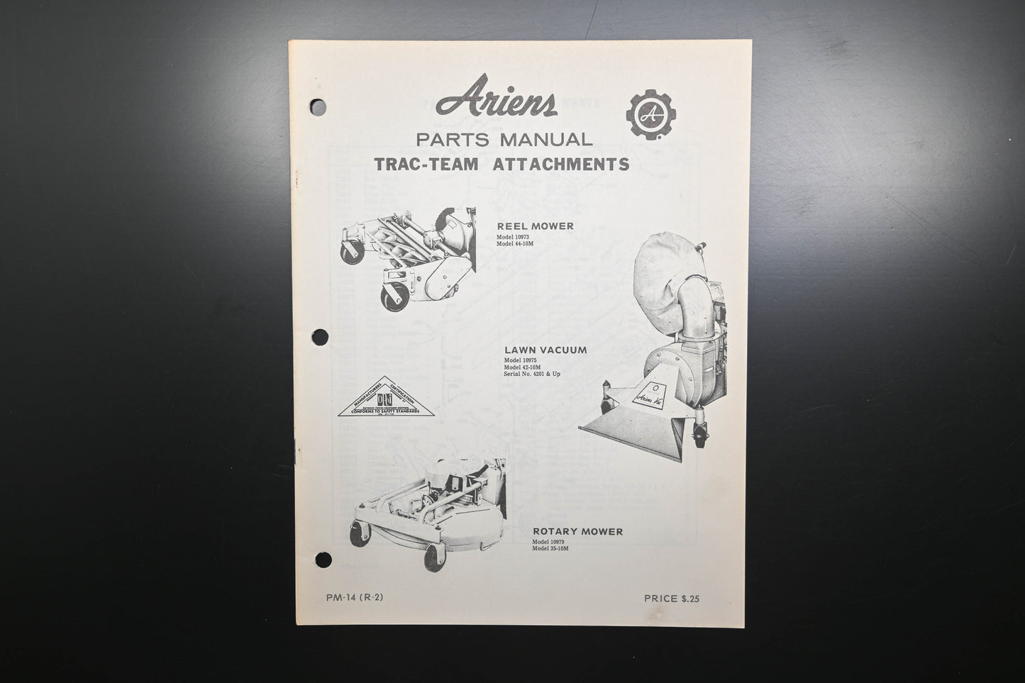 Ariens PM-14 (R-2) Trac-Team Attachments Parts Manual
