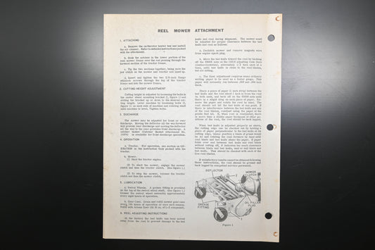 Ariens REEL-68 (R) Reel Mower Attachment Operating Instructions & Parts List