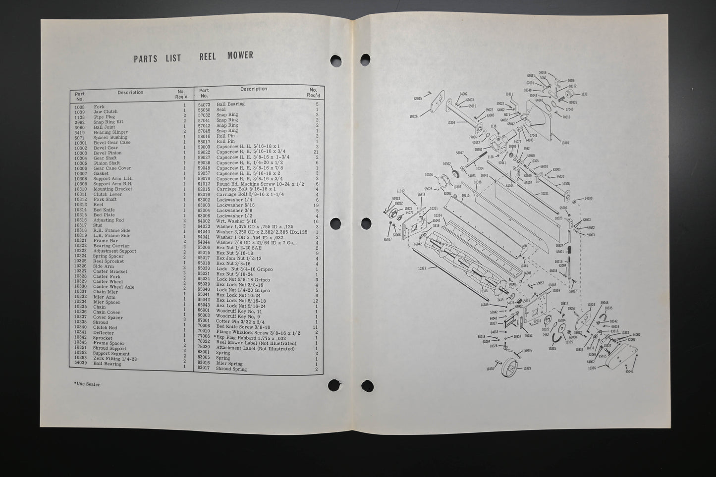 Ariens REEL-68 (R) Reel Mower Attachment Operating Instructions & Parts List